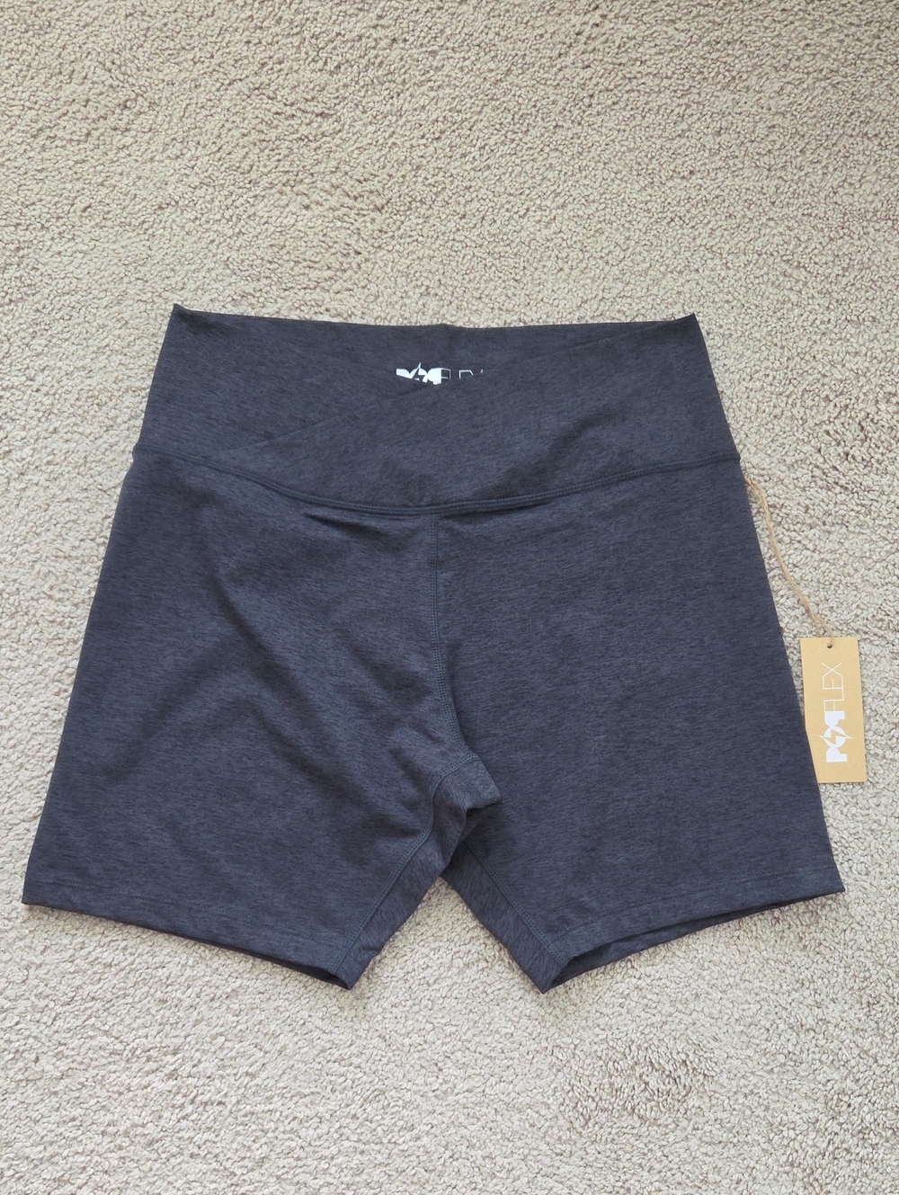 POPFLEX Dark Gray High-Rise Bike Shorts